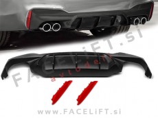 BMW 5 G30 G31 M 17- difuzor M5 izgled črni (mat)
