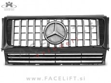 Mercedes G W463 89-18 maska črna kromirana