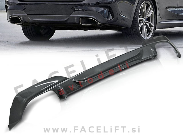 BMW 3 G20 G21 M 19- difuzor M340i izgled črni (sijaj)
