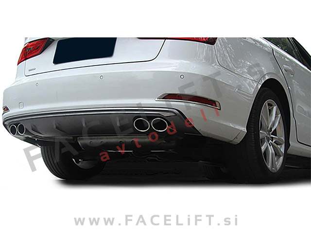 Audi A3 8V Sportback 12-16 difuzor z nastavki za izpuh