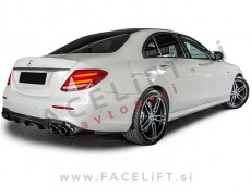 Mercedes E Limuzina W213 AMG Line 16- difuzor z nastavki za izpuh Mercedes E Limuzina W213 AMG Line 16- difuzor z nastavki za izpuh
