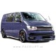 VW T6 15- podaljšek sprednjega odbijača črni sijaj