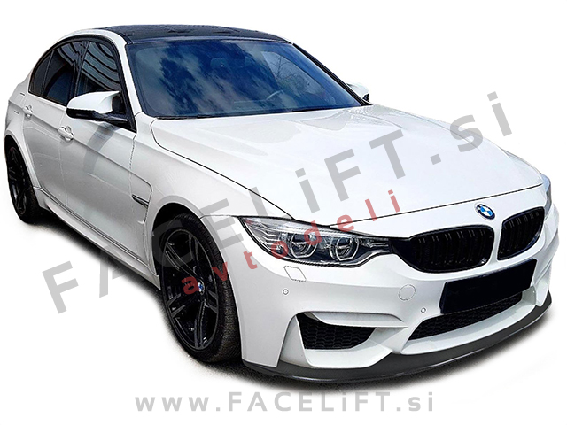 BMW M3 F80 14-18 podaljšek sprednjega odbijača karbon sijaj