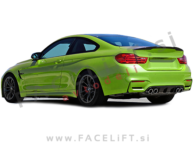 BMW M4 F82 14- difuzor M-Performance karbon (sijaj)