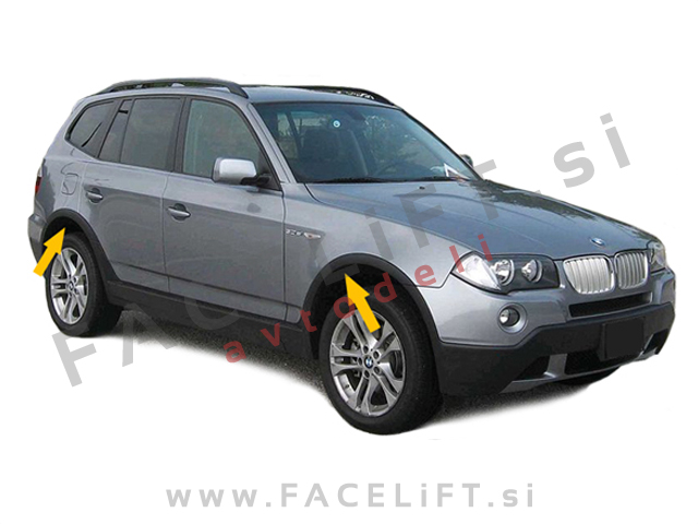 BMW X3 / E83 (04-10) / razširitev blatnikov
