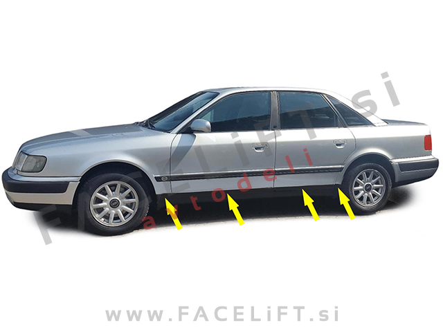 Audi 100 C4 90-94 zaščitne letve vrat črne (mat) Audi 100 C4 90-94 zaščitne letve vrat črne (mat)