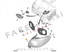 Peugeot 206 03-09 zadnja luč leva