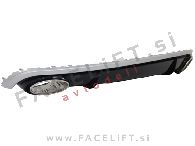 Audi A7 10-14 difuzor z nastavki za izpuh RS7 izgled