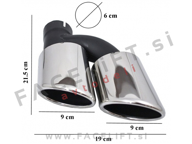 Audi A3 8P 8PA 03-12 nastavki za izpuh S line izgled Audi A3 8P 8PA 03-12 nastavki za izpuh S line izgled