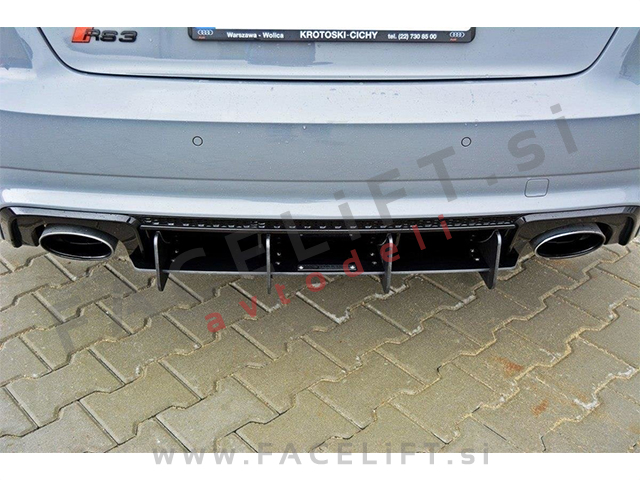 Audi RS3 Sportback 8V 12-16 difuzor zadnjega odbijača Audi RS3 Sportback 8V 12-16 difuzor zadnjega odbijača