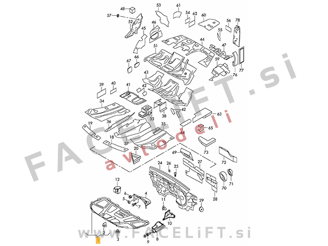 Audi A4 B8 8K 07-15 izolacija pokrova motorja