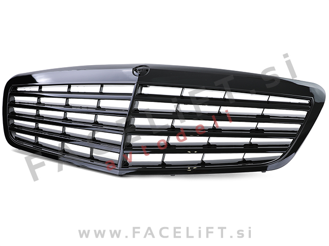 Mercedes S / W221 (09-13) / maska / črna (sijaj)