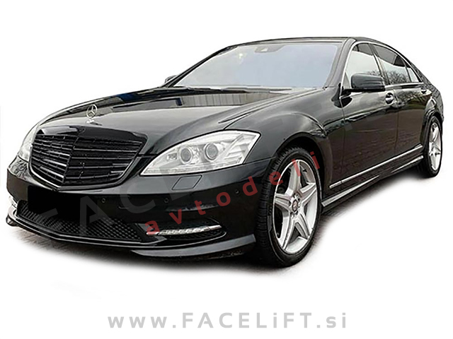 Mercedes S / W221 (09-13) / maska / črna (sijaj)