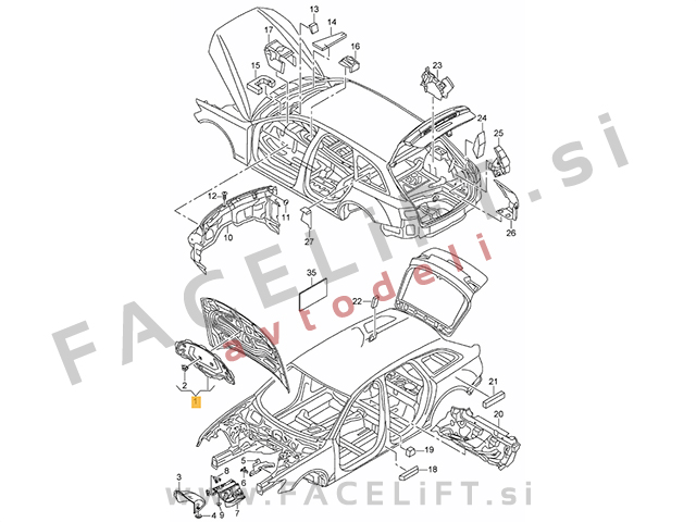 Audi A6 C7 4G 11-18 izolacija pokrova motorja