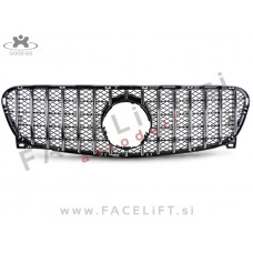 Mercedes GLA X156 13-16 maska črna kromirana sijaj