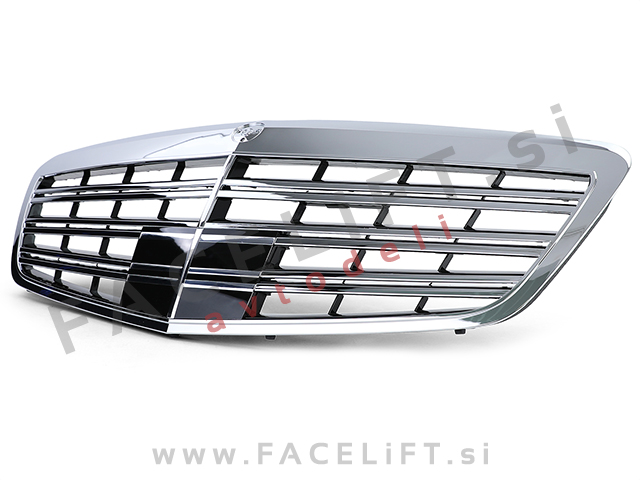Mercedes S W221 09-13 maska črna kromirana sijaj