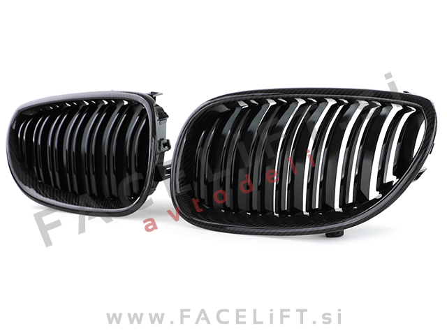 BMW 5 / E60 E61 (03-10) / ledvičke / karbon (sijaj)
