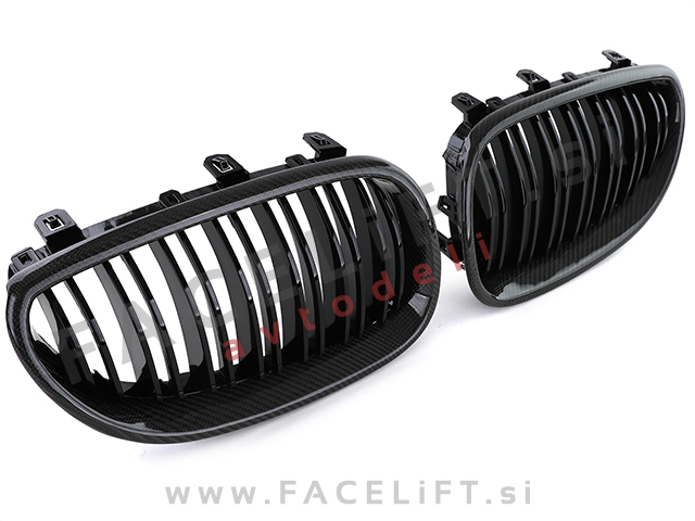 BMW 5 / E60 E61 (03-10) / ledvičke / karbon (sijaj)