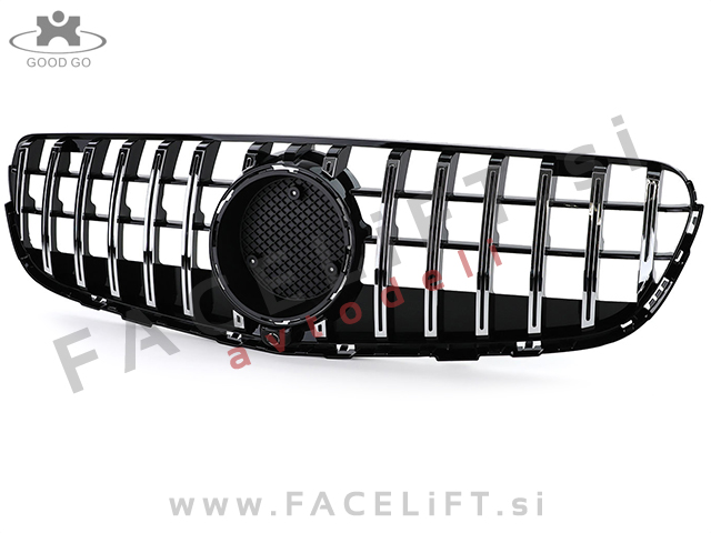 Mercedes GLC X253 15-19 maska črna kromirana (sijaj)