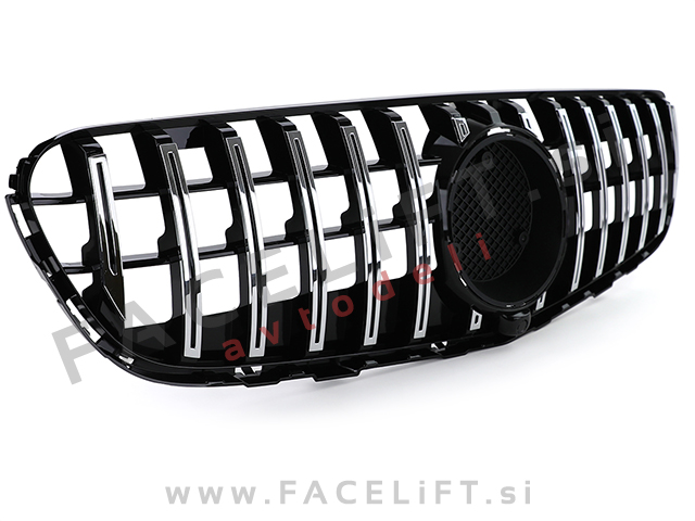 Mercedes GLC X253 15-19 maska črna kromirana (sijaj)