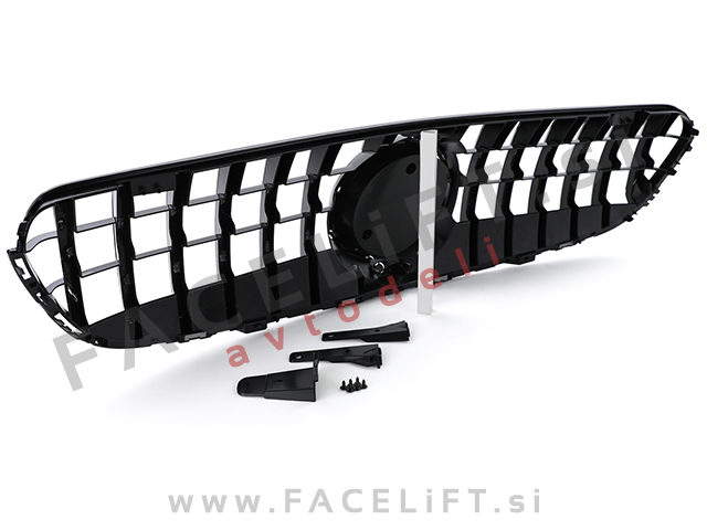 Mercedes GLC X253 15-19 maska črna kromirana (sijaj)