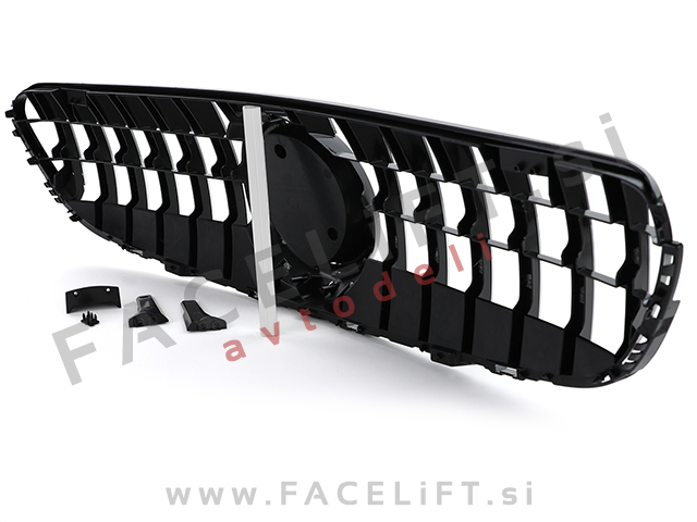 Mercedes GLC X253 15-19 maska črna kromirana (sijaj)