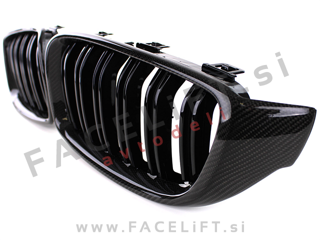 BMW 4 F32 F33 F36 13- ledvičke karbon (sijaj)