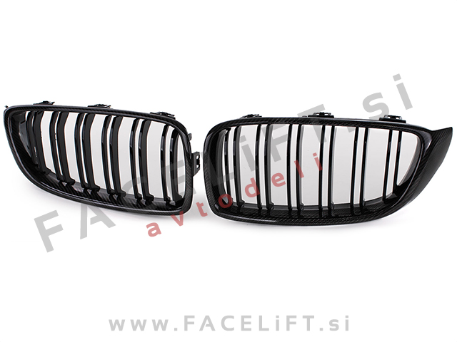 BMW 4 F32 F33 F36 13- ledvičke karbon (sijaj)