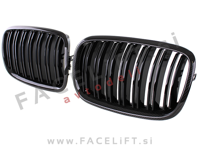 BMW X6 E71 E72 08-14 ledvičke karbon sijaj