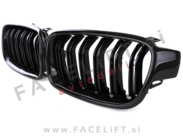 BMW 3 F30 F31 11-19 ledvičke karbon sijaj