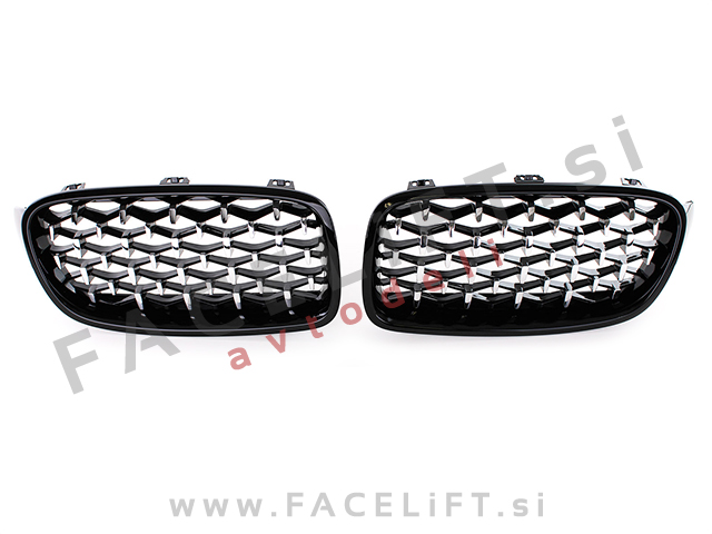 BMW 3 F30 F31 11-19 ledvičke črne kromirane (sijaj)