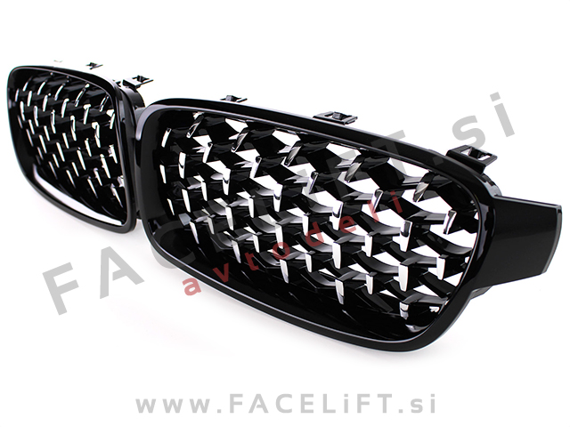 BMW 3 F30 F31 11-19 ledvičke črne kromirane (sijaj)