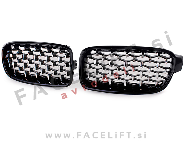 BMW 3 F30 F31 11-19 ledvičke črne kromirane (sijaj)