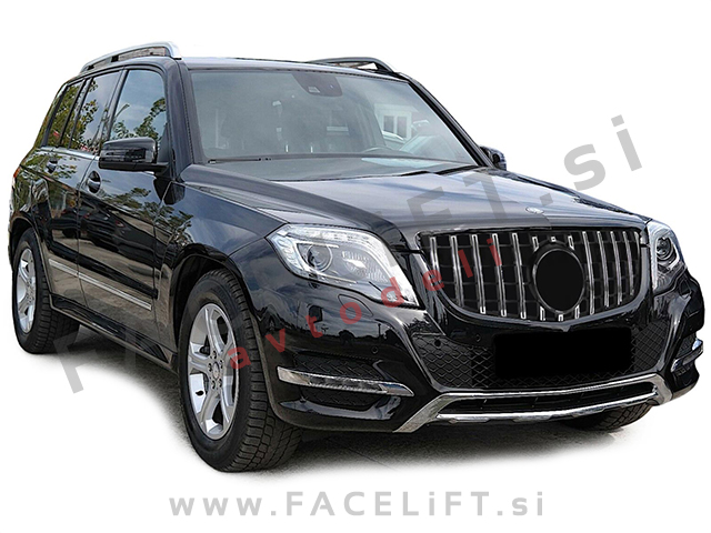 Mercedes GLK X204 12-15 maska črna sijaj kromirana Mercedes GLK X204 12-15 maska črna sijaj kromirana