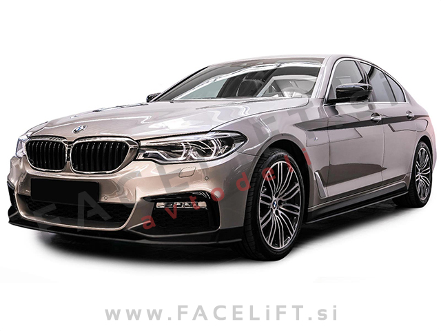 BMW 5 G30 G31 17-20 podaljšek sprednjega odbijača črni (mat)