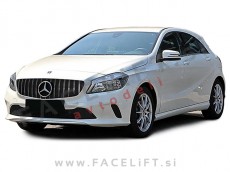 Mercedes A W176 15-18 maska črna kromirana sijaj