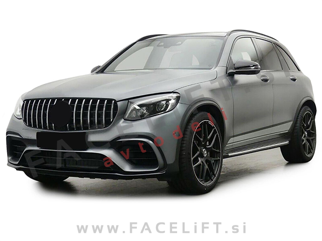 Mercedes GLC Coupe C253 15-19 maska črna kromirana (sijaj)
