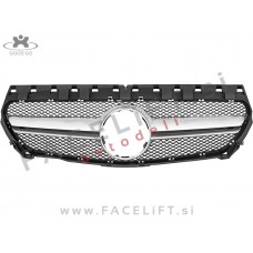 Mercedes CLA C117 13-19 maska črna srebrna mat