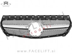 Mercedes CLA C117 13-19 maska črna srebrna mat