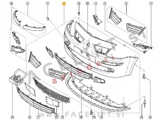 Renault Modus 04-07 sprednji odbijač
