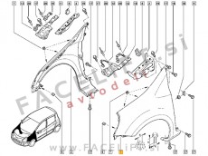 Renault Modus 04-12 sprednji blatnik levi Renault Modus 04-12 sprednji blatnik levi