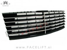 Mercedes C / W202 (93-01) / maska / črna kromirana (sijaj)