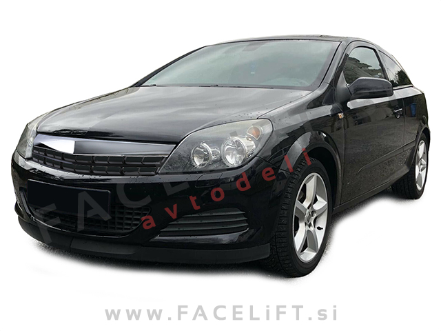 Opel Astra H GTC 05-10 maska črna kromirana (sijaj)