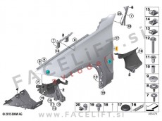 BMW X5 / F15 (13-19) / sprednji blatnik / levi