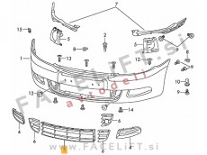 Škoda Octavia / 1Z (08-13) / mreža sprednjega odbijača / srednja