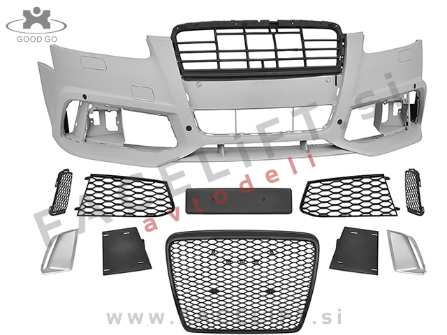 Audi A6 4F C6 04-08 sprednji odbijač RS6 izgled PDC SRA
