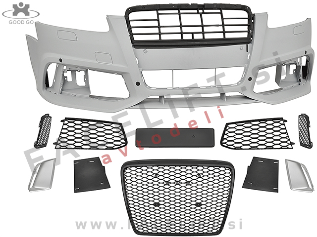 Audi A6 4F C6 08-11 sprednji odbijač RS6 izgled PDC SRA