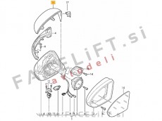 VW Arteon / (17- ) / pokrov ogledala / levi