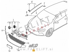 VW Golf 6 GTD GTI 08-12 mreža sprednjega odbijača desna