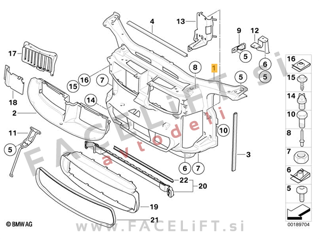 BMW 3 E90 E91 05-12 vezna stena